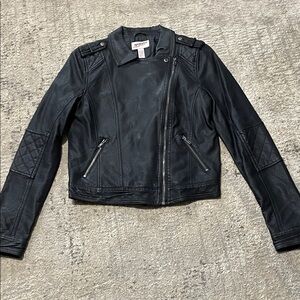 Ladies Arizona Black Biker Jacket Sz Small